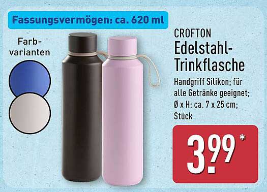 CROFTON Edelstahl-Trinkflasche