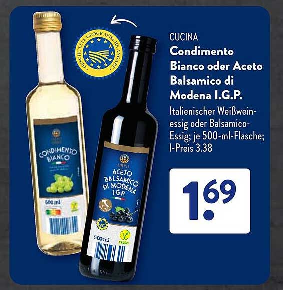 CUCINA Condimento Bianco oder Aceto Balsamico di Modena I.G.P.