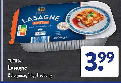 CUCINA Lasagne Bolognese; 1-kg-Packung