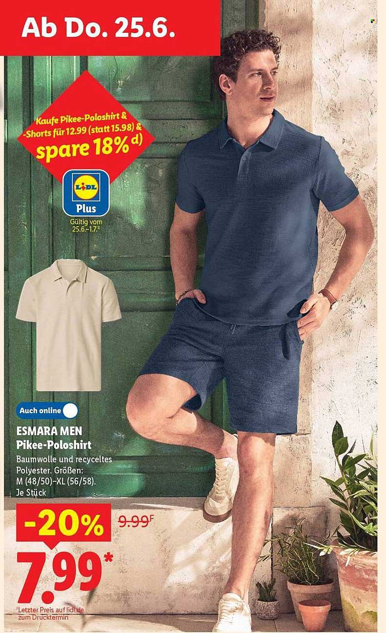 ESMARA MEN Pikee-Poloshirt