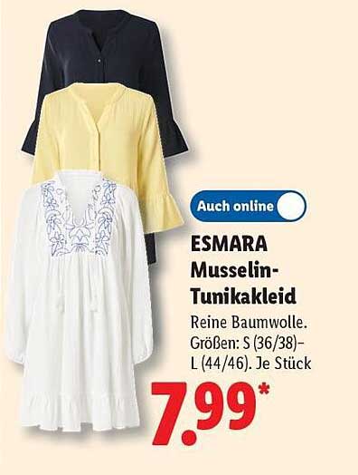 ESMARA Musselin-Tunikakleid