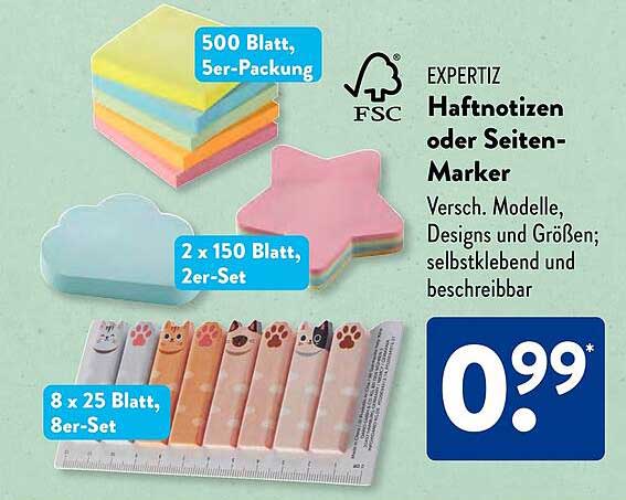 EXPERTIZ Haftnotizen oder Seiten-Marker