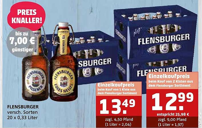 FLENSBURGER versch. Sorten 20 x 0,33 Liter
