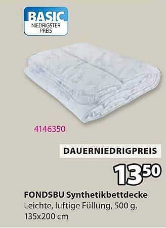 FONDSBU Synthetikbettdecke
