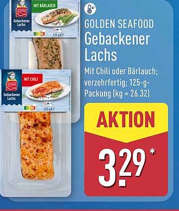 GOLDEN SEAFOOD Gebackener Lachs