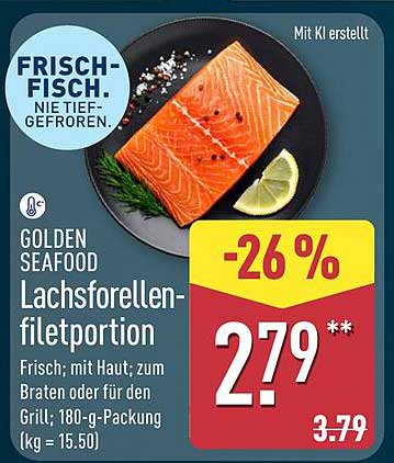 GOLDEN SEAFOOD Lachsforellen-filetportion