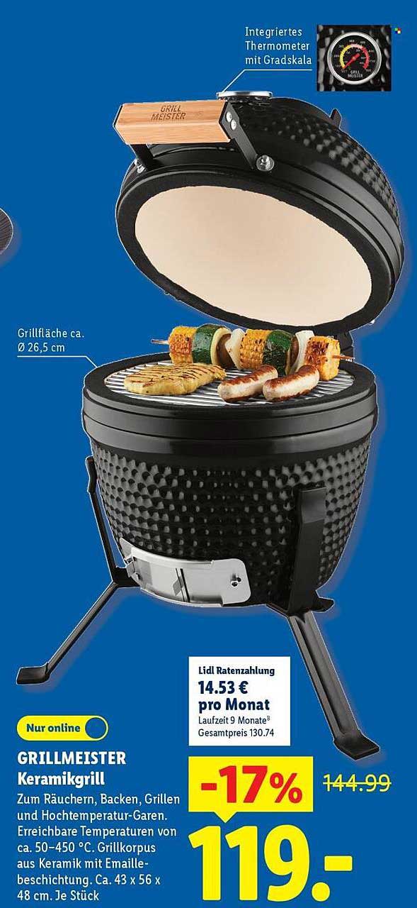 GRILLMEISTER Keramikgrill
