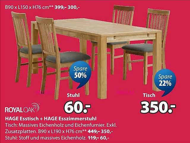 HAGE Esstisch + HAGE Esszimmerstuhl