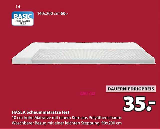 HASLA Schaummatratze fest