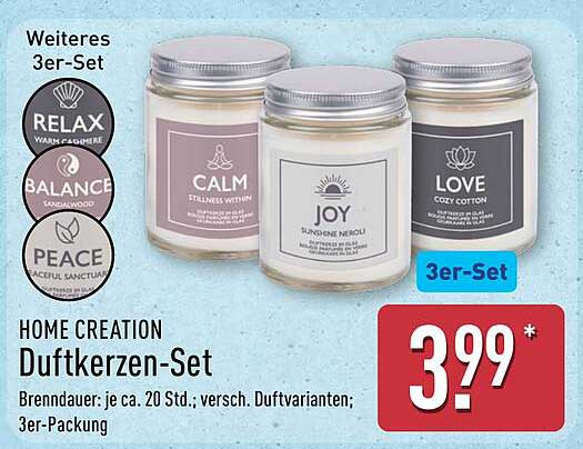 HOME CREATION Duftkerzen-Set