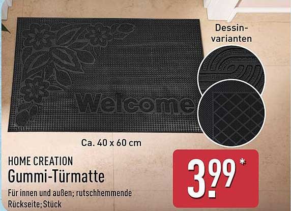 HOME CREATION Gummi-Türmatte