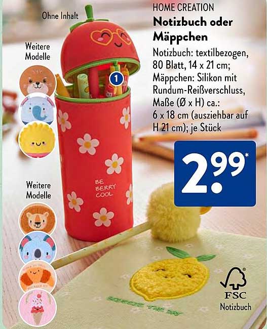 HOME CREATION Notizbuch oder Mäppchen