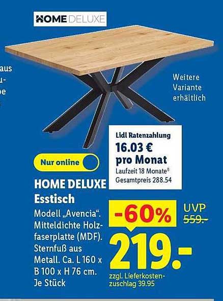 HOME DELUXE Esstisch