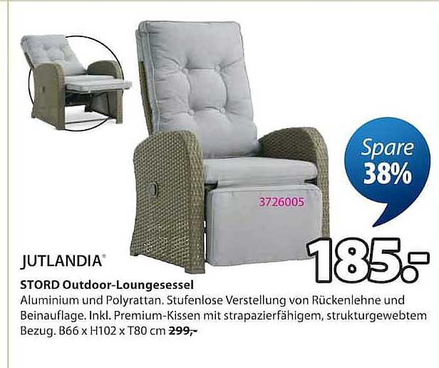 JUTLANDIA STORD Outdoor-Loungesessel