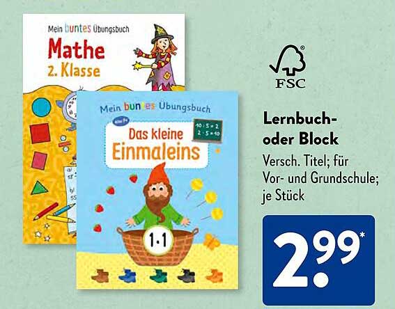 Lernbuch- oder Block