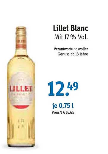 Lillet Blanc Mit 17 % Vol.
