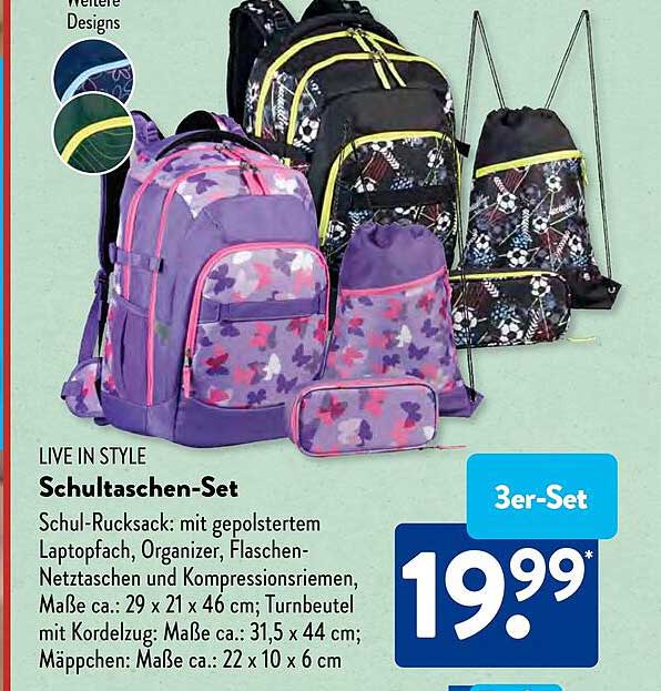 LIVE IN STYLE Schultaschen-Set