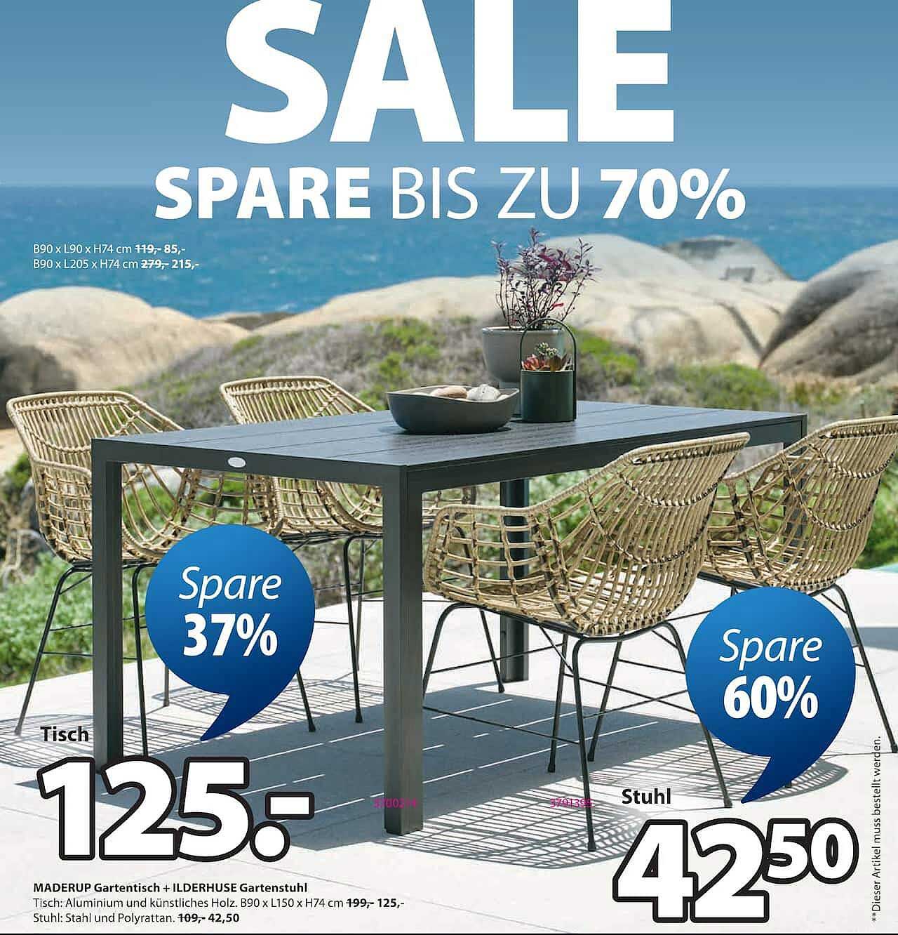 MADERUP Gartentisch + ILDERHUSE Gartenstuhl