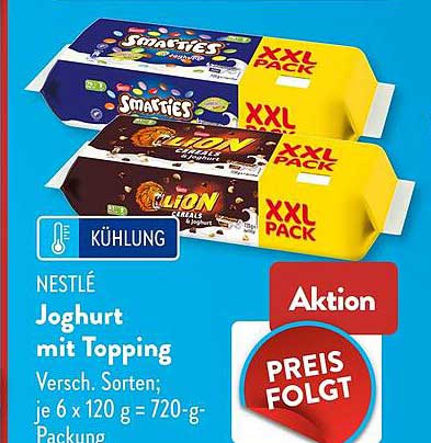 NESTLÉ Joghurt mit Topping Versch. Sorten; je 6 x 120 g = 720-g-Packung
