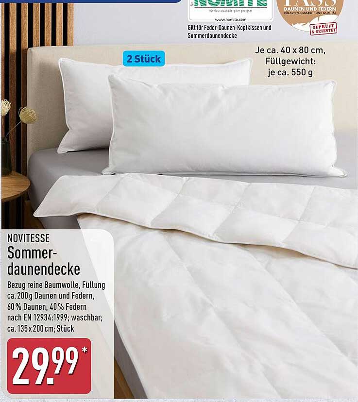 NOMITESS Sommer-daunendecke