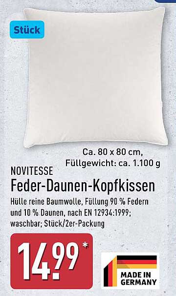 NOVITESSE Feder-Daunen-Kopfkissen