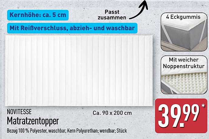 NOVITESSE Matratzentopper