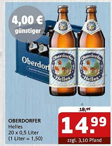 OBERDORFER Helles 20 x 0,5 Liter (1 Liter = 1,50)