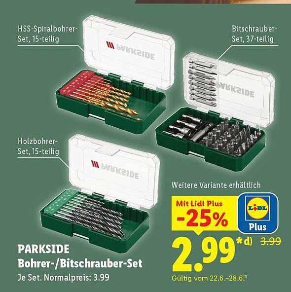 PARKSIDE Bohrer-/Bitschrauber-Set