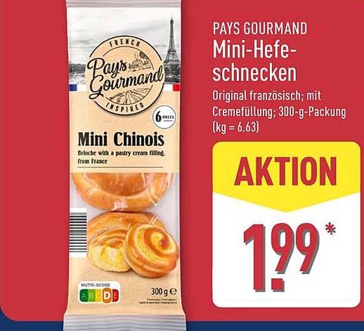 PAYS GOURMAND Mini-Hefe-schnecken