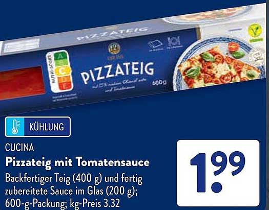 Pizzateig mit Tomatensauce