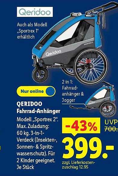Qeridoo Fahrrad-Anhänger