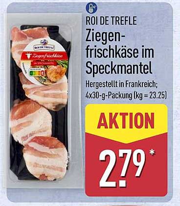 ROI DE TREFLE Ziegen-frischkäse im Speckmantel