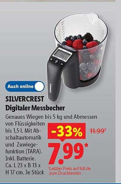 SILVERCREST Digitaler Messbecher
