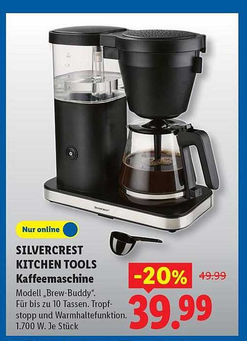 SILVERCREST KITCHEN TOOLS Kaffeemaschine Modell „Brew-Buddy“