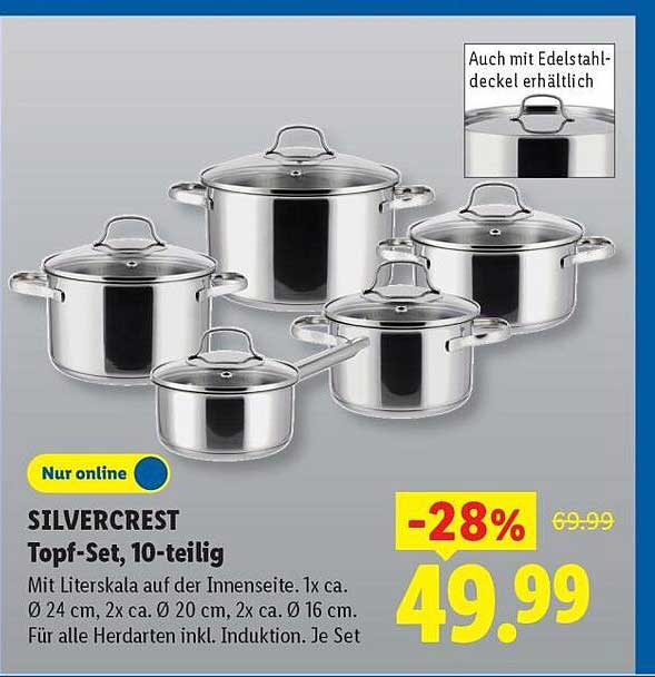 SILVERCREST Topf-Set, 10-teilig