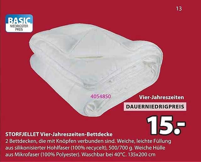 STORFJELLET Vier-Jahreszeiten-Bettdecke