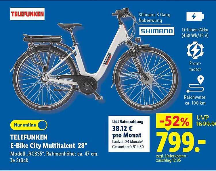 TELEFUNKEN E-Bike City Multitalent 28"