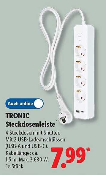 TRONIC Steckdosenleiste