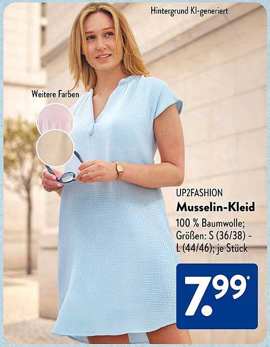 UP2FASHION Musselin-Kleid