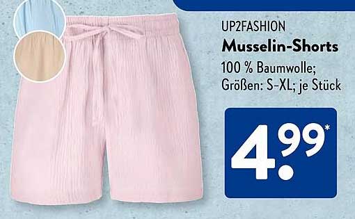 UP2FASHION Musselin-Shorts