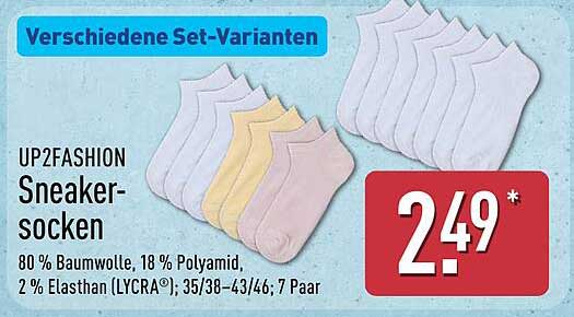 UP2FASHION Sneaker-Socken