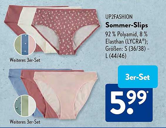 UP2FASHION Sommer-Slips