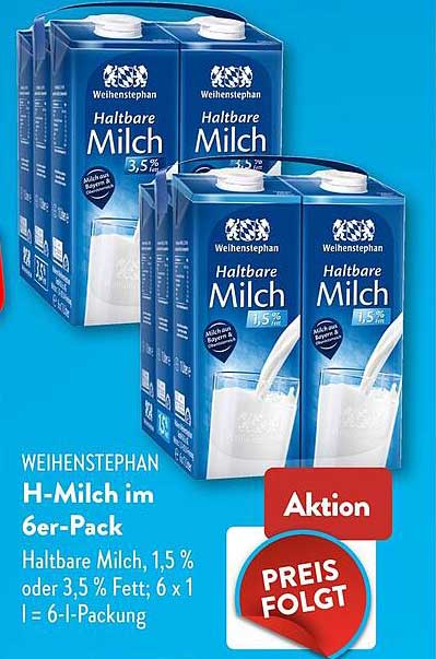 WEIHENSTEPHAN H-Milch im 6er-Pack