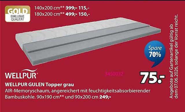 WELLPUR GULEN Topper grau