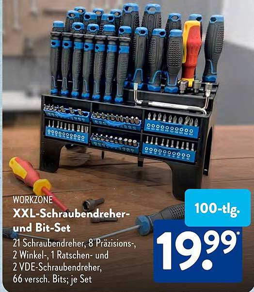 WORKZONE XXL-Schraubendreher- und Bit-Set