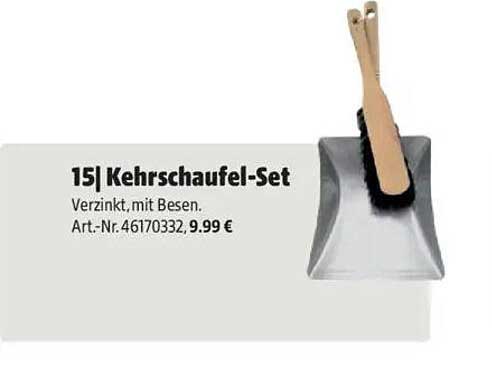 15| Kehrschaufel-Set verzinkt, mit Besen
