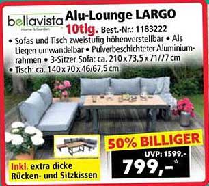 Alu-Lounge LARGO 10-tlg. von bellavista