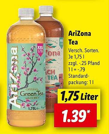 AriZona Tea 1,75 Liter - Verschiedene Sorten
