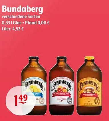 Bundaberg Getränke - verschiedene Sorten 0,33 l
