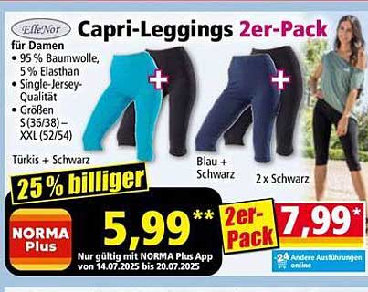 Capri-Leggings 2er-Pack für Damen